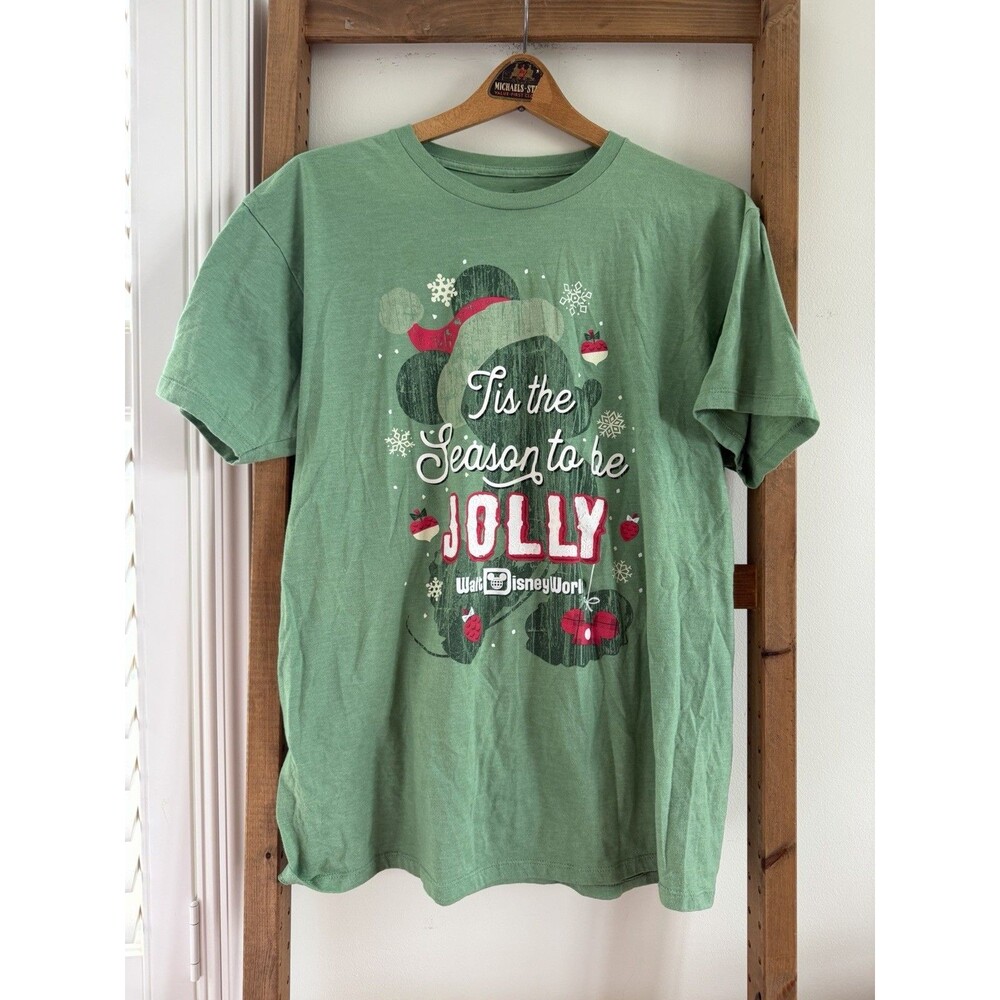 Disney Parks 2019 Christmas "TIS THE SEASON TO BE JOLLY" T-Shirt Large